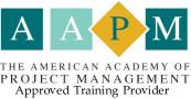 AAPM American Academy of Project Management project management approved provider logo